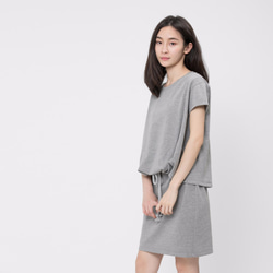 French terry drawstring dress / Heather Grey Project 008 5枚目の画像