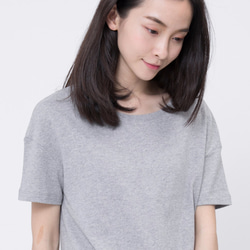 Dry hand feel Cotton Long T-shirt / Grey 10枚目の画像