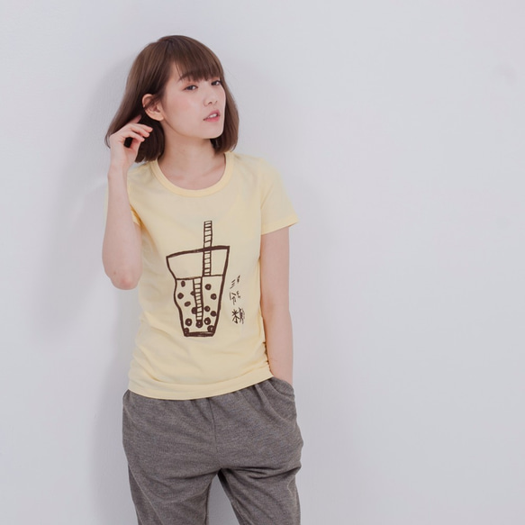 パールミルクティー Taiwan Bubble Tea Cotton T-shirt 砂糖のサード 7枚目の画像