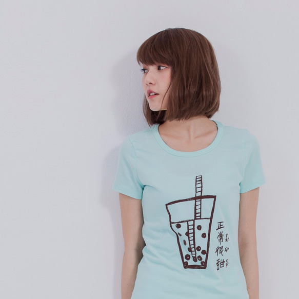 パールミルクティー Bubble Tea So Sweet (甘いです) Cotton T-shirt 7枚目の画像