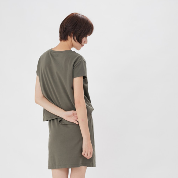 French terry drawstring dress / Green Project 008 4枚目の画像