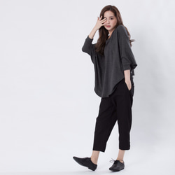 Bonita Batwing Sleeves Jersey Top/ Grey 2枚目の画像