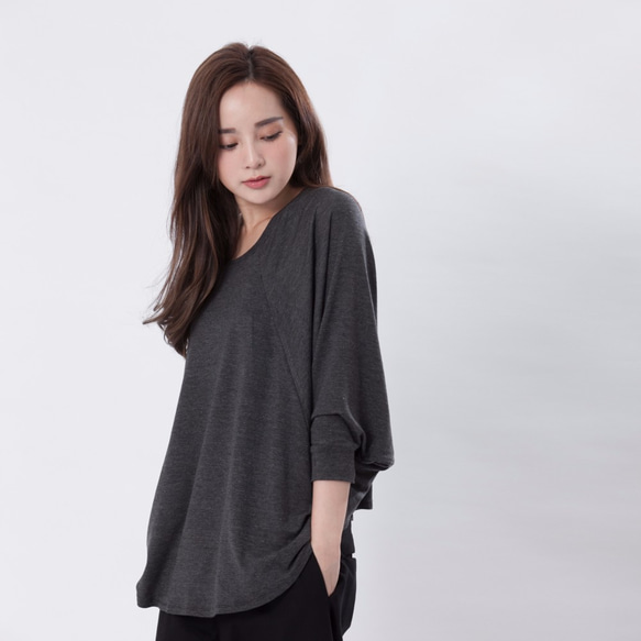 Bonita Batwing Sleeves Jersey Top/ Grey 4枚目の画像