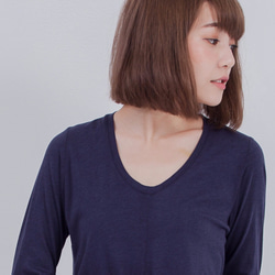 Kimberly Single Jersery Double layer skirt dress/ Navy 9枚目の画像