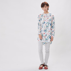 Ivy Henley Cotton Floral Print Long Sleeves Blouse 5枚目の画像