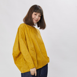 【6折】Namiya 球型長袖棉質上衣/黑點黃 第2張的照片