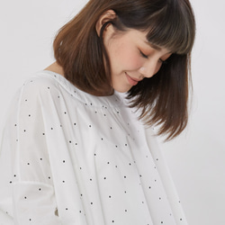 Namiya Balloon Shape Cotton Print Top White 10枚目の画像