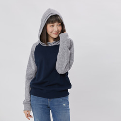 French Terry Hoody Sweat Shirt / Navy 1枚目の画像