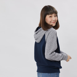 French Terry Hoody Sweat Shirt / Navy 2枚目の画像