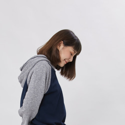 French Terry Hoody Sweat Shirt / Navy 7枚目の画像