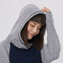 French Terry Hoody Sweat Shirt / Navy 8枚目の画像