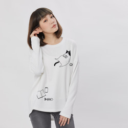 ネコLazy Cat コットン Tシャツ 8枚目の画像