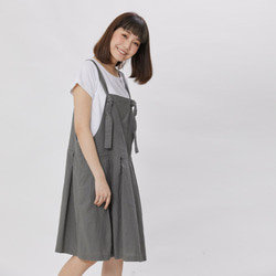 デニム JUMPER SKIRT/grey green 1枚目の画像