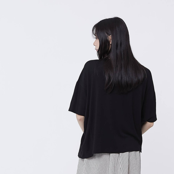 Megan Squared Cut Soft Top/ Black 3枚目の画像