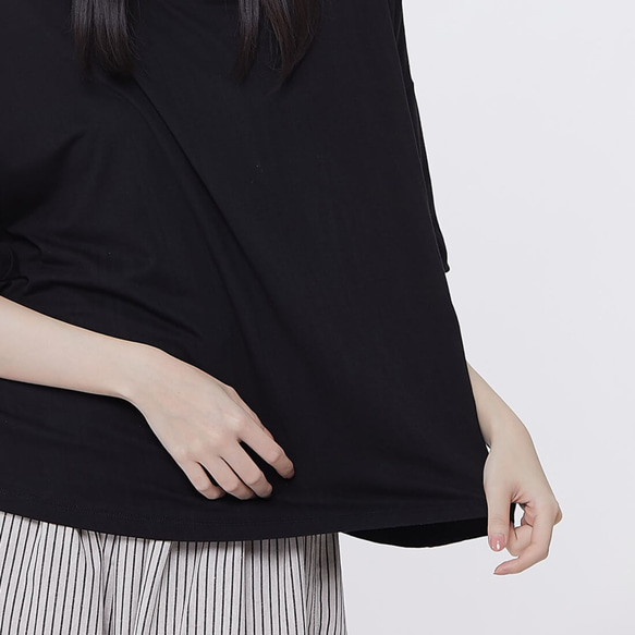 Megan Squared Cut Soft Top/ Black 5枚目の画像