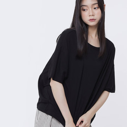 Megan Squared Cut Soft Top/ Black 9枚目の画像