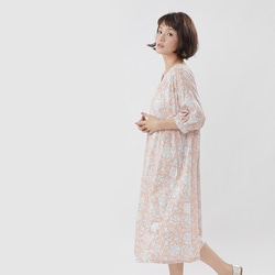 Fifi花卉印花度假長洋裝櫻粉 第8張的照片