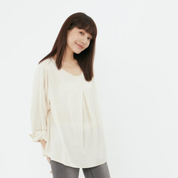 Sharon Cotton Linen Long Sleeves Top/ Linen 3枚目の画像