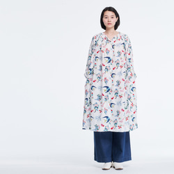 Angel Floral Natural Cotton Print Long Sleeves One-piece 4枚目の画像