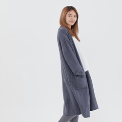 Ula midi cardigan jacket with pockets / Black 1枚目の画像