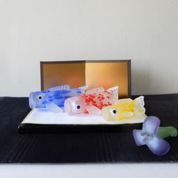 琉璃鯉魚旗和鳶尾花（親子） 第2張的照片