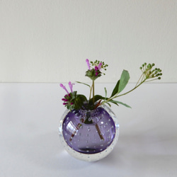 globe 紫色 花入れ 一輪挿し・花瓶・花器 marumari 通販 9213188