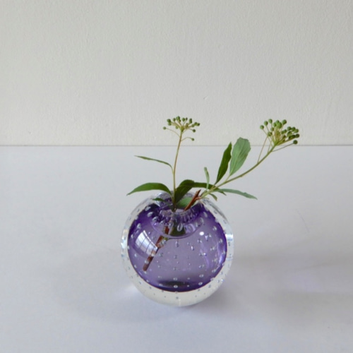 globe 紫色 花入れ 一輪挿し・花瓶・花器 marumari 通販 9213188
