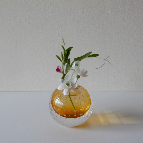 globe 黄色 花入れ 一輪挿し・花瓶・花器 marumari 通販 9213237