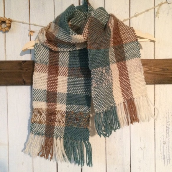 SALE】手織りマフラー（チェック柄） マフラー ことり工房 通販