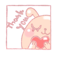 thank youはんこ（うさぎ） 2枚目の画像