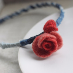 紅玫瑰植物染髮箍 訂做款 第3張的照片