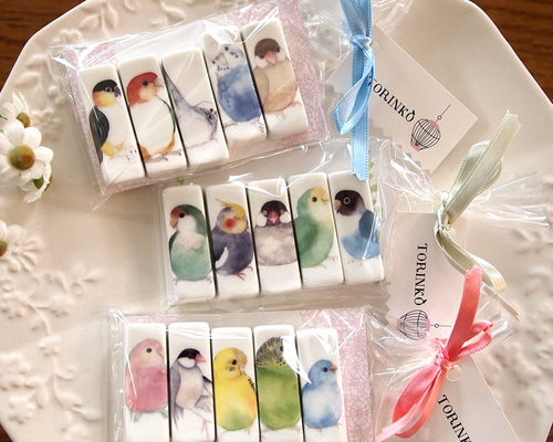 鳥・インコの箸置き5匹セット（80羽から選べる） 箸・箸置き TORINKO