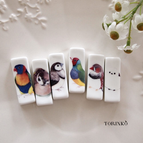 鳥・インコの箸置き5匹セット（80羽から選べる） 箸・箸置き TORINKO