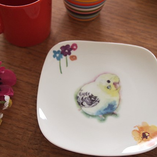 セキセイインコ 美濃焼き お皿 大皿 TORINKO 通販 2648489｜Creema