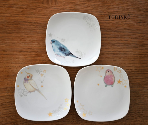 鳥のお皿・美濃焼き　80羽から選べます　インコ＆オウム 8枚目の画像