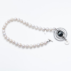 黑潮土星環珍珠項鍊 Kuroshio Saturn pearl necklace 第2張的照片