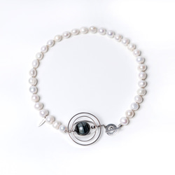 黑潮土星環珍珠項鍊 Kuroshio Saturn pearl necklace 第1張的照片