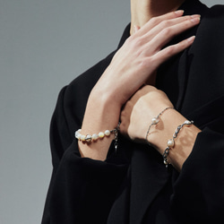 安菲特里不鏽鋼貝珠手鍊項鍊 兩用款設計 multifunctionl jewelry 第5張的照片
