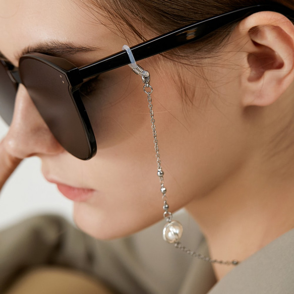 Aura 珍珠概念項鍊 眼鏡鍊 口罩鍊 多功能設計 第7張的照片