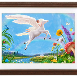 ペガサス絵画 ペガサスの絵画13点。メデューサより産まれ、英雄を乗せて大空を