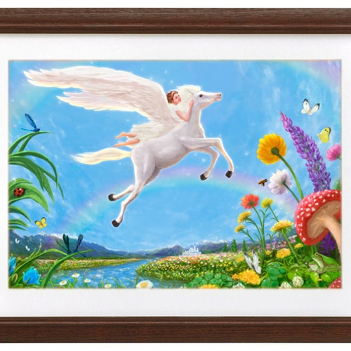 ペガサス絵画 ペガサス 〜インナ-チャイルド〜 絵画 エクタ・マコト 通販
