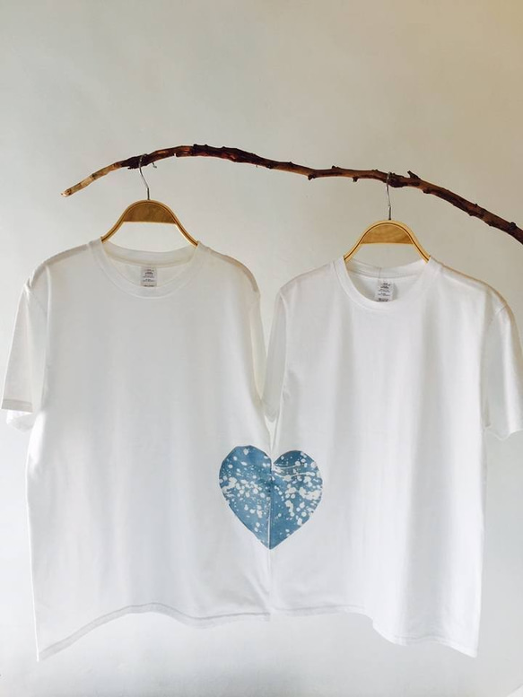 自在染isvara 藍染友善大地 純棉 難得有情人T-shirt 第1張的照片