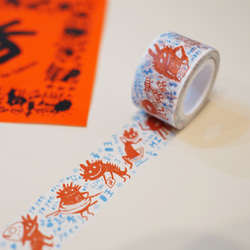 インデン陰台湾|オリジナル紙テープ - スプリングの友人（赤と青の部分） 1枚目の画像