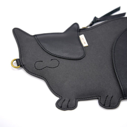 【皮革紙系列】環保水洗牛皮紙 造型手拿/肩背兩用包-貓咪 禮物 第9張的照片