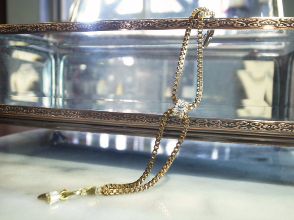 『七夕限定』圓氐『時代軌跡』風華滾輪鋯石手鍊 手工設計製作 微復古 輕珠寶 黃銅飾 第2張的照片