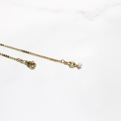 圓氐『愛的信物』守護誓言水晶珠項鍊（18K金色）手工設計製作 微復古 輕珠寶 黃銅飾 第5張的照片