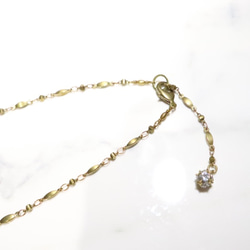 圓氐『典藏傳承』含苞女人香氣項鍊  手工設計製作 微復古 輕珠寶 黃銅飾 第8張的照片