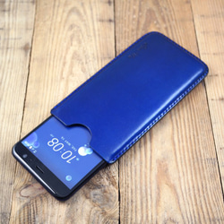 APEE皮手工~塑型手機皮套~~素面寶藍~(HTC U11) 第3張的照片