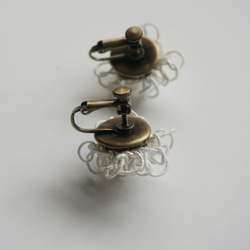 水引耳環繡球（白色）在 第4張的照片