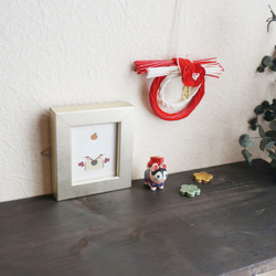 お正月飾り 極小 梅（赤） 4枚目の画像